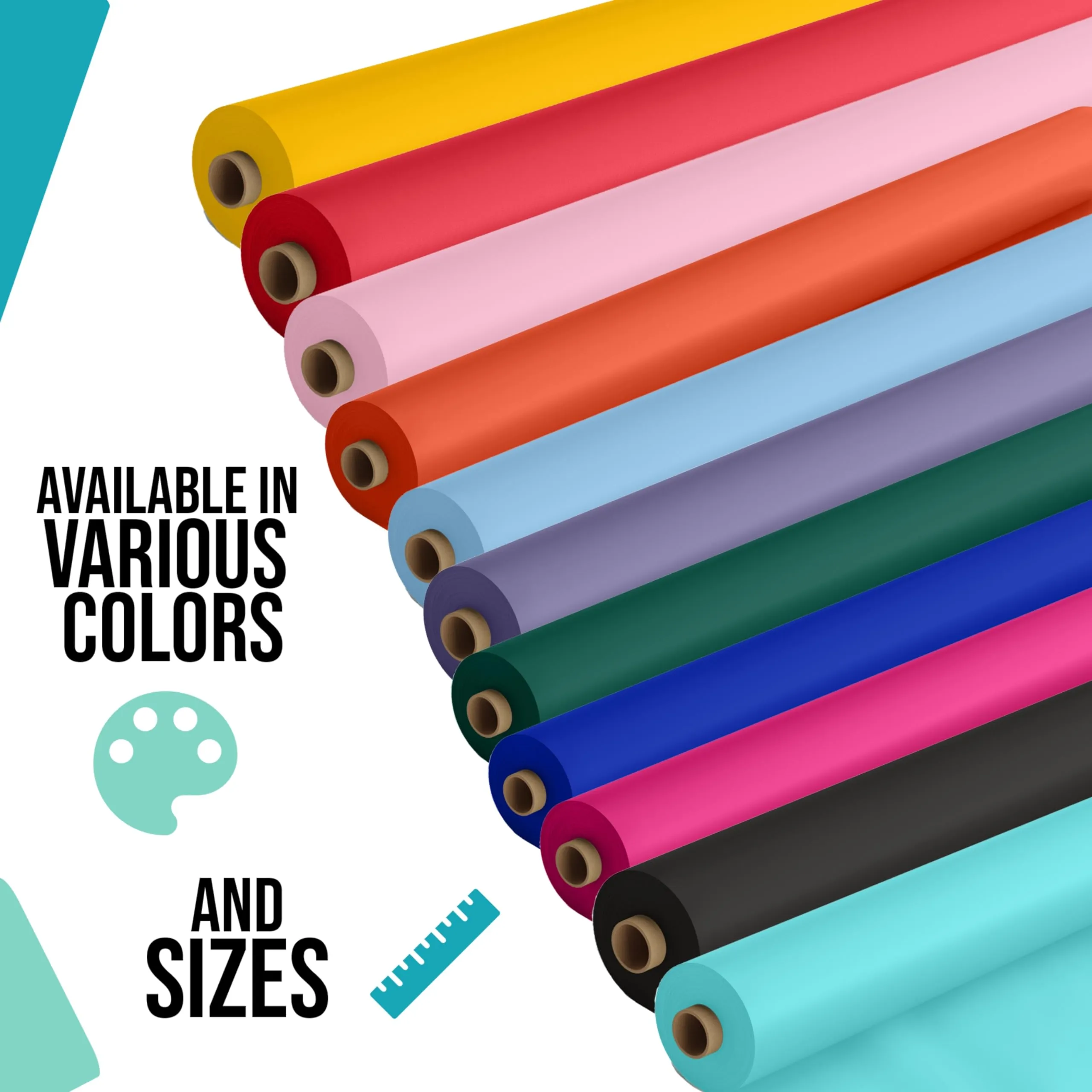 40 In. x 300 Ft. Premium Aqua Blue Table Roll