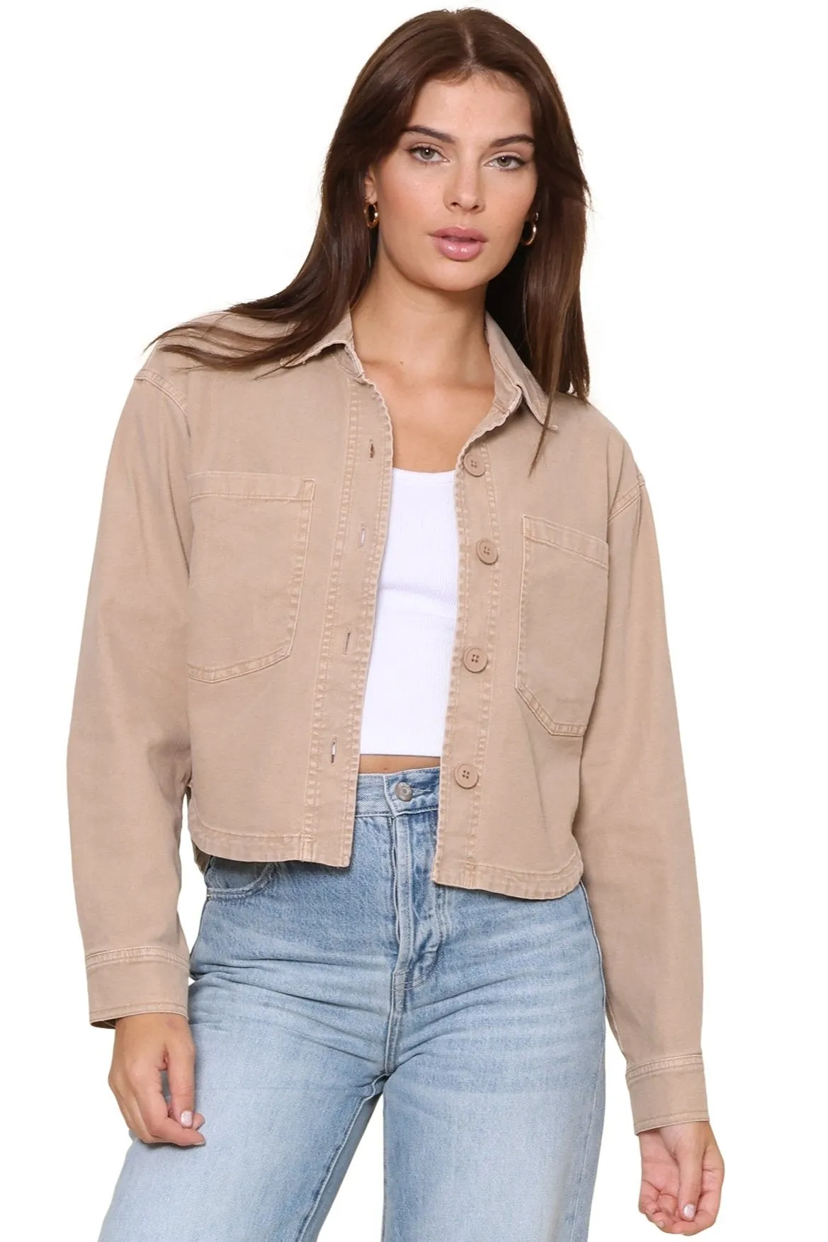 All Day Cropped Washed Jacket
