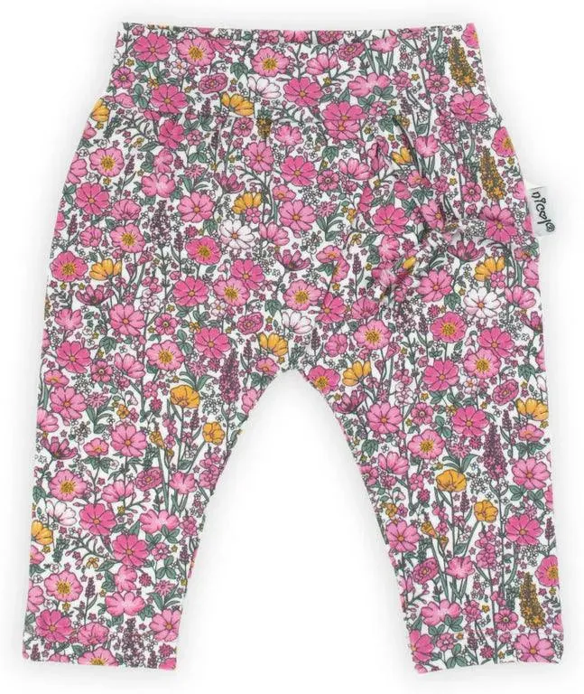 Bamar Nicol Girls cotton trousers with flowers LEA