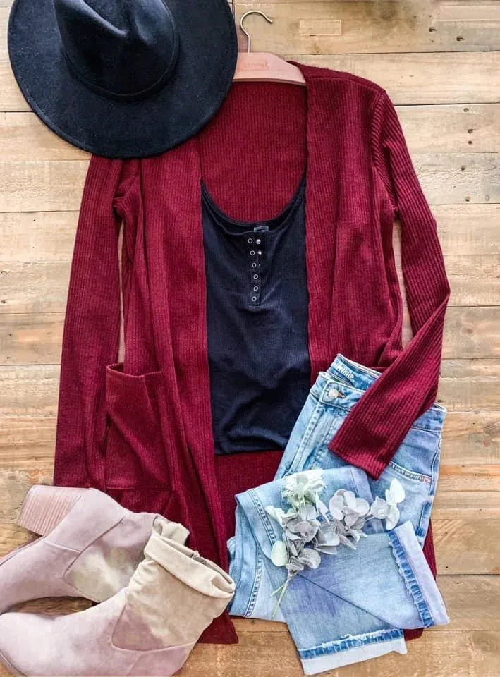 Blakeley Sierra Cardigan - Burgundy/Wine