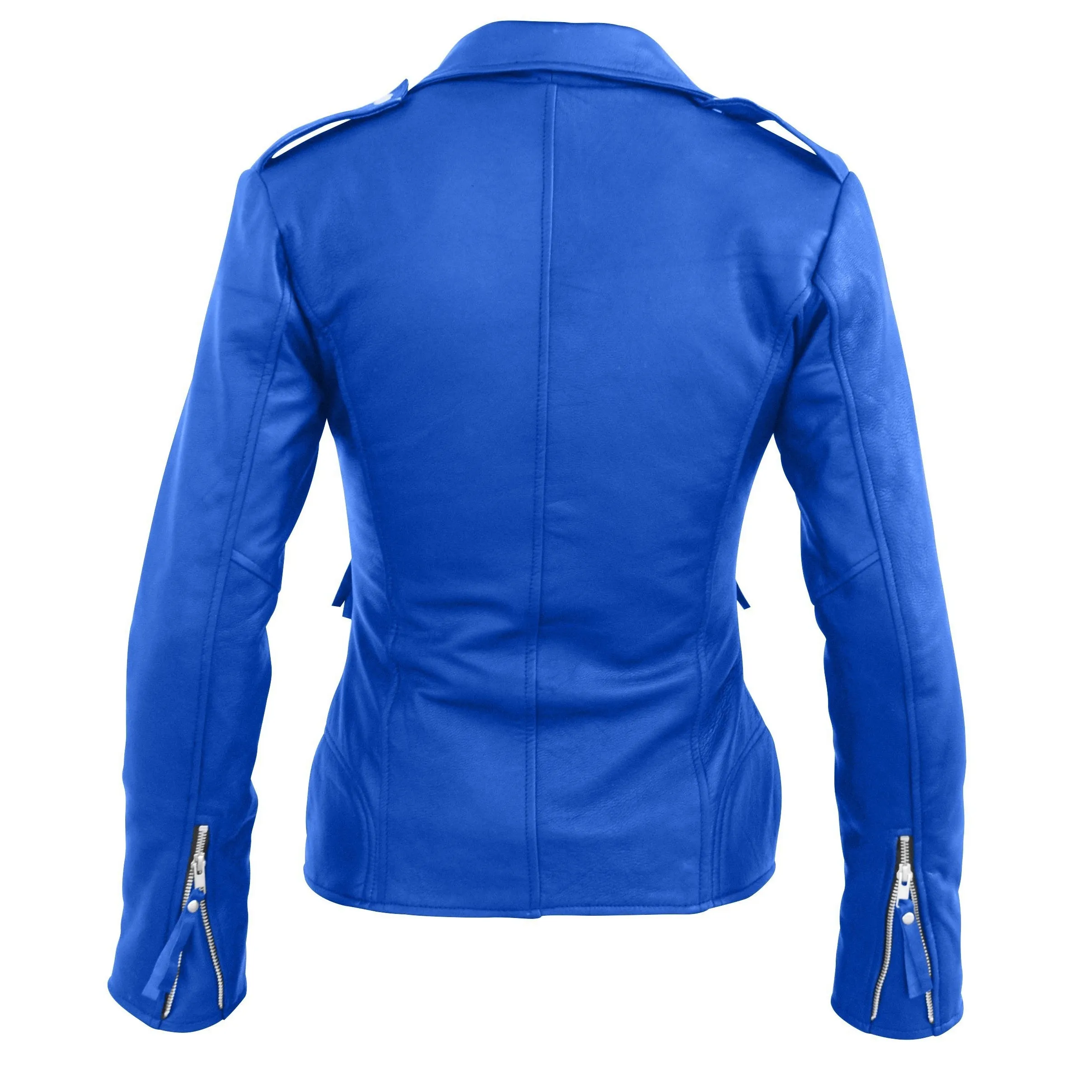 Blue Brando Genuine Leather Jacket