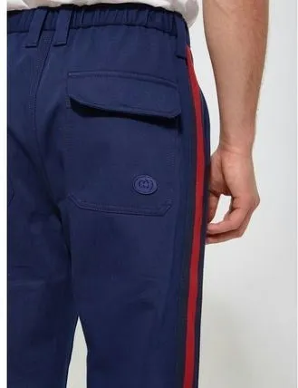 BLUE COTTON TROUSERS