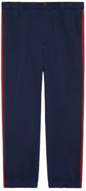 BLUE COTTON TROUSERS