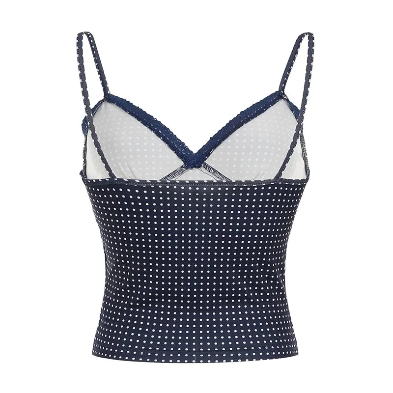 Blue Polka Dot Cami Top