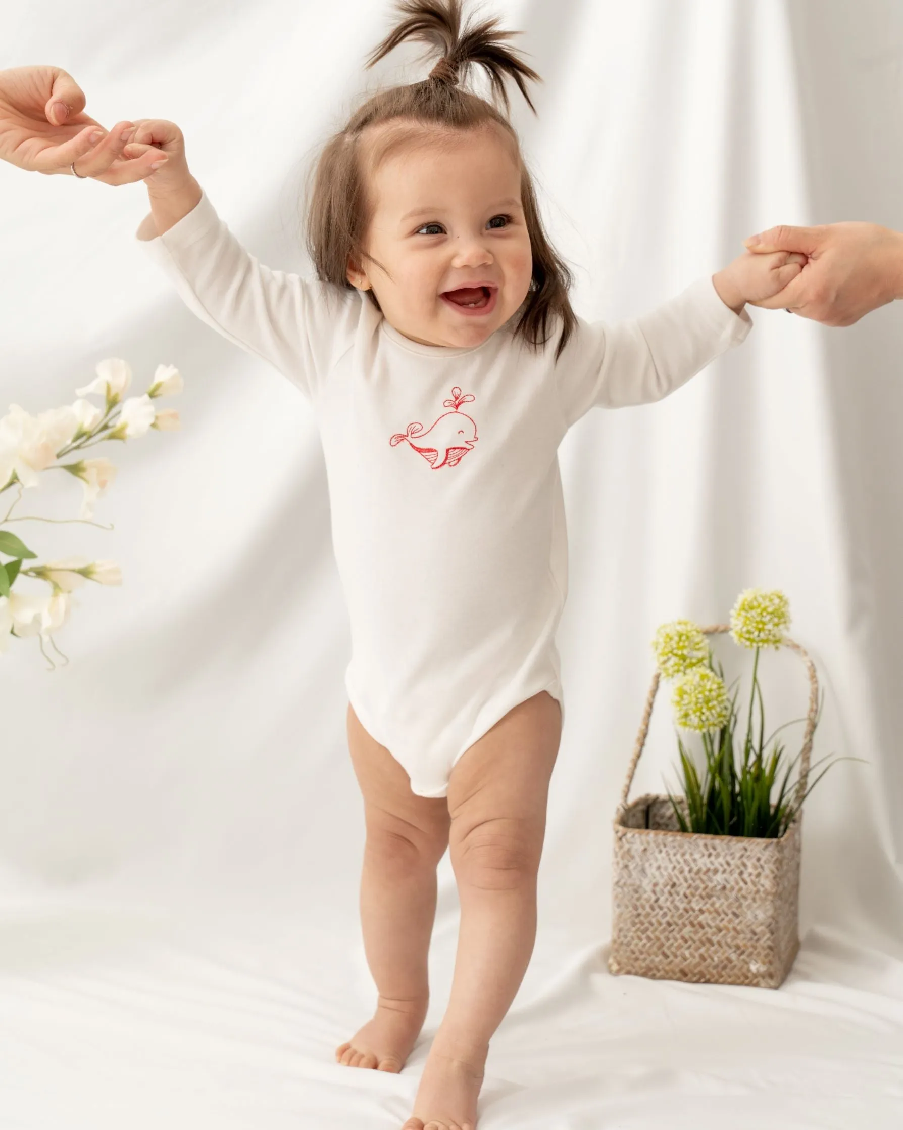 Bodysuits Value Two Pack -  Wild Little Soul with Long Sleeve Little Dolphin