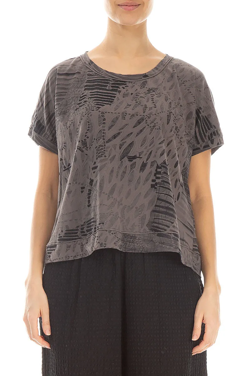 Boxy Truffle Serenity Cotton Jersey Top