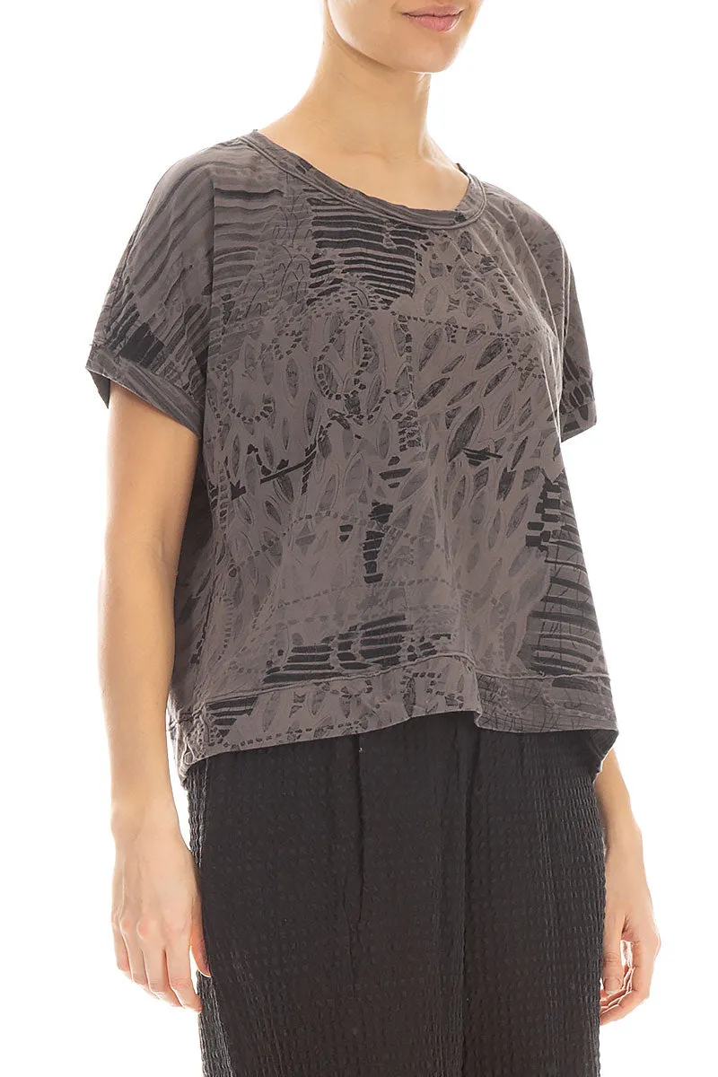 Boxy Truffle Serenity Cotton Jersey Top