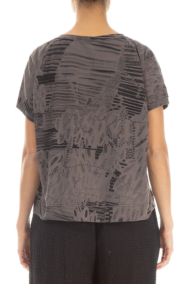 Boxy Truffle Serenity Cotton Jersey Top