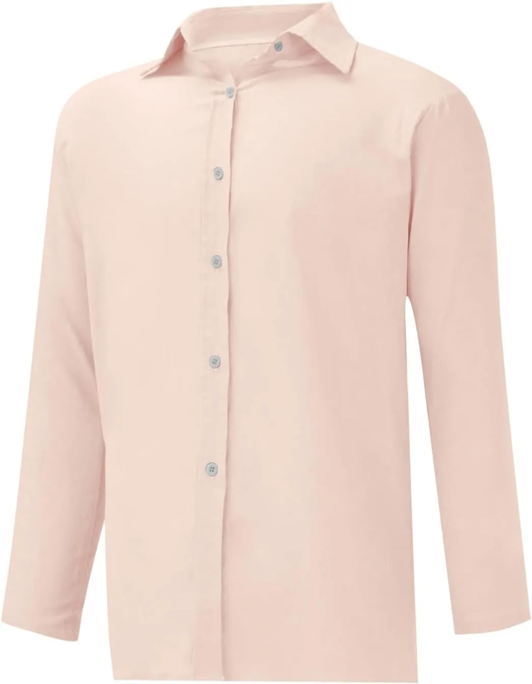 Button Down Shirts for Women Cotton Linen Long Sleeve Trendy Blouses Loose Fit Work Tops Comfy Vacation Beach Clothes