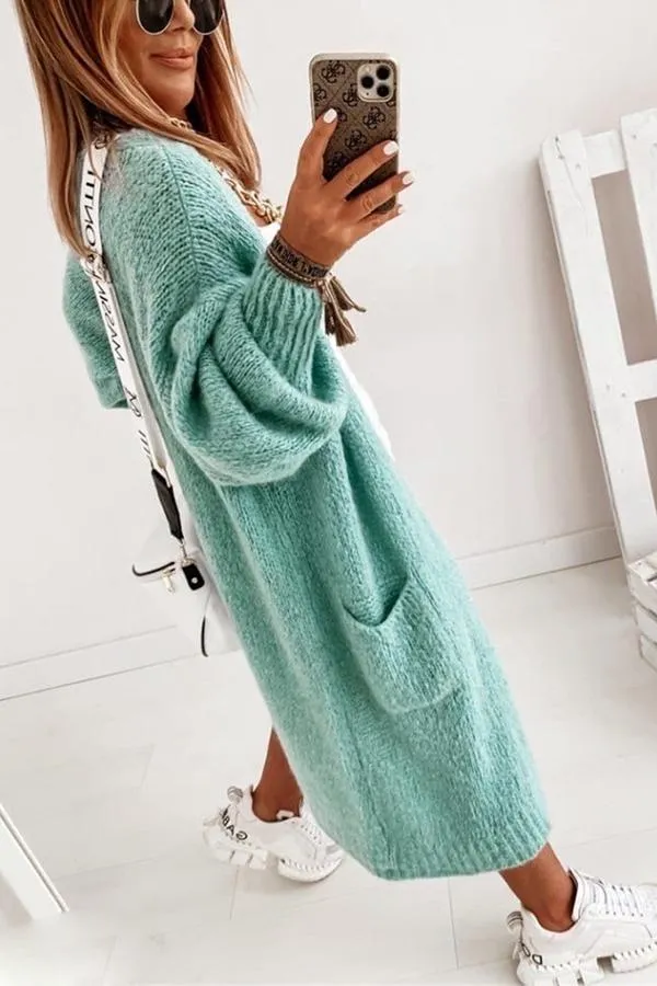 Catch A Chill Pocketed Knit Cardigan