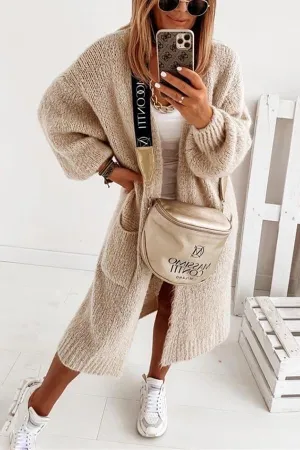 Catch A Chill Pocketed Knit Cardigan
