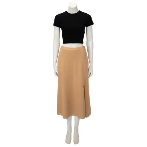 Chanel Natural Knitted CC Midi Skirt FR 42