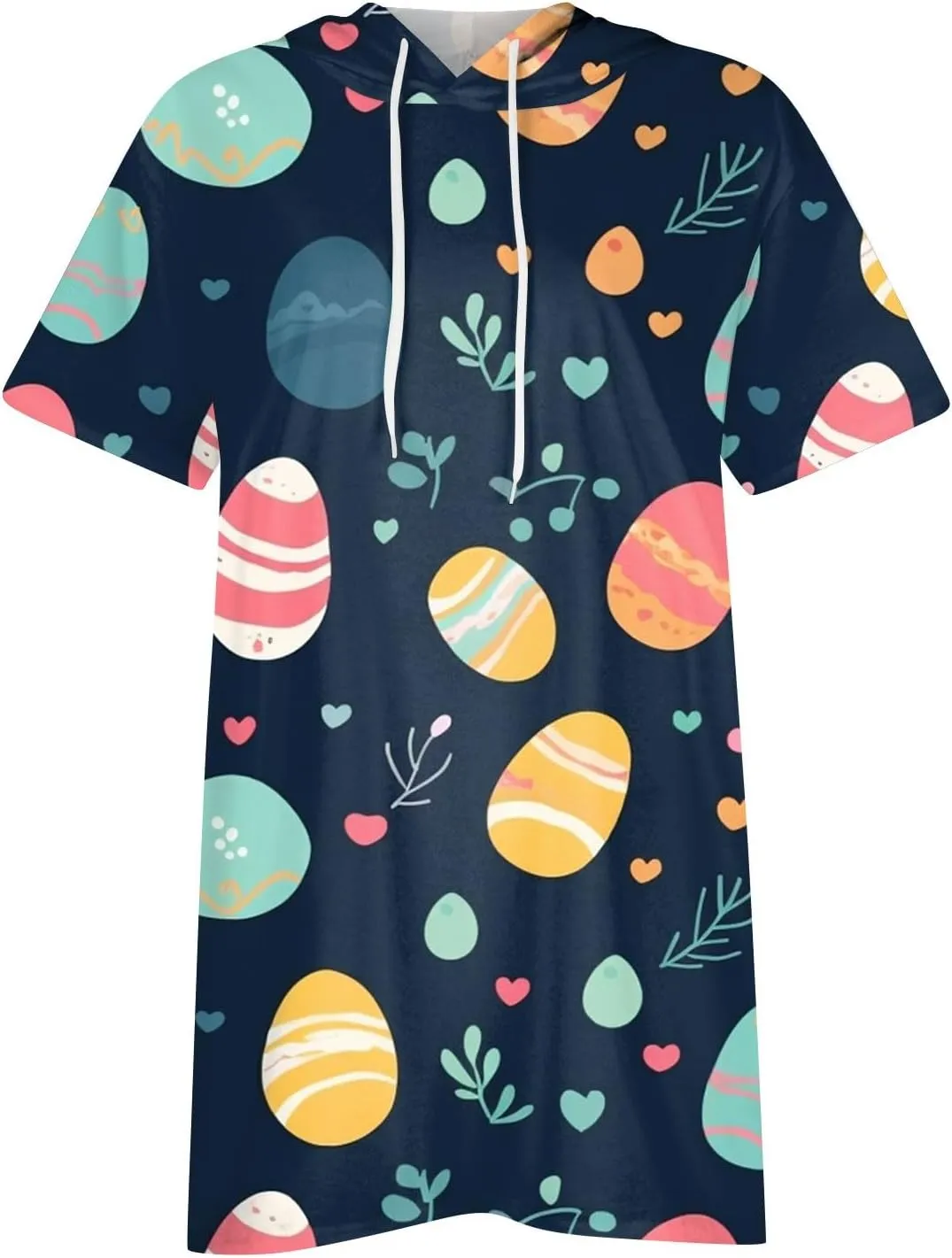 ChicCrate Women's Summer Oversized Hoodies Pullover Short Sleeve Solid Color Soft Loose Casual Shirt Tops with Pockets