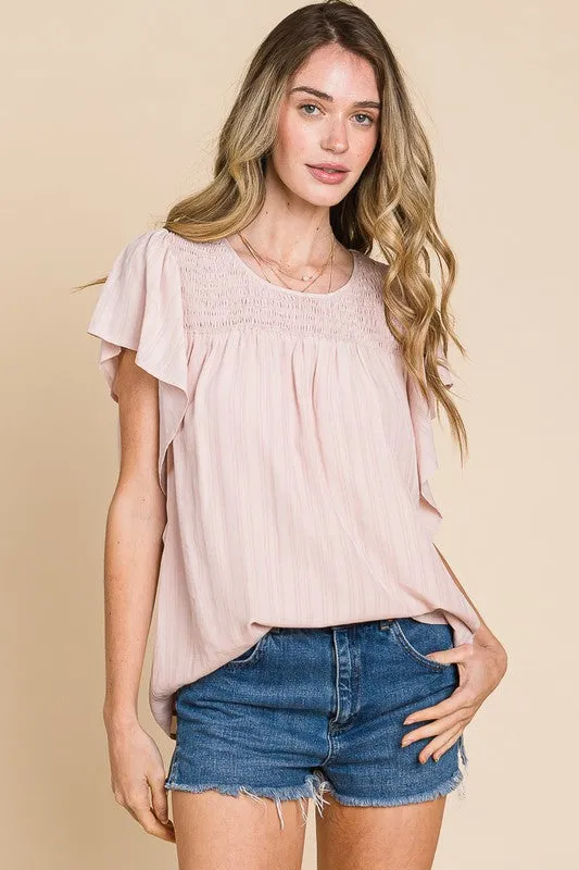 Dominique Pink Blouse | URBAN ECHO SHOP
