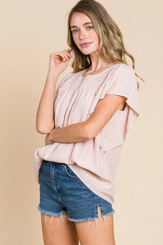 Dominique Pink Blouse | URBAN ECHO SHOP
