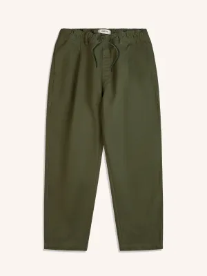 Doune Pant In Olive Cotton Twill