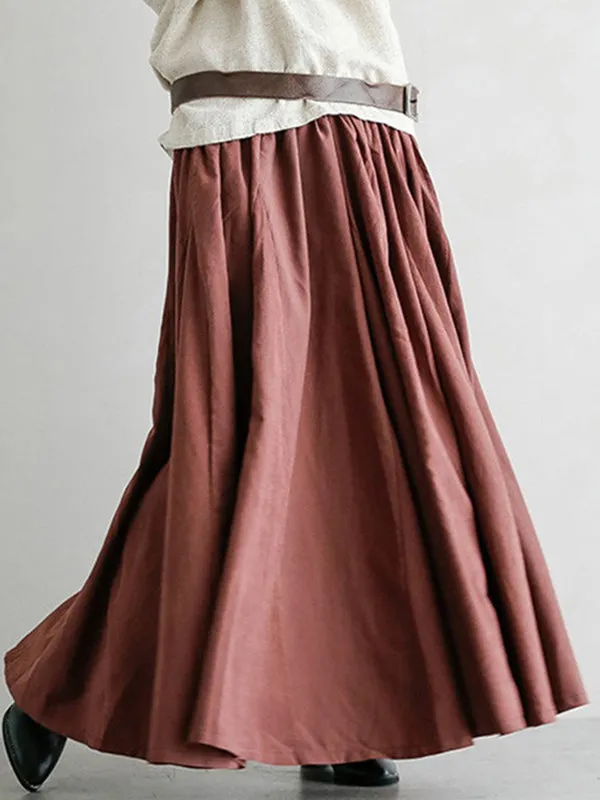 Elegant Split-Joint Color Skirt