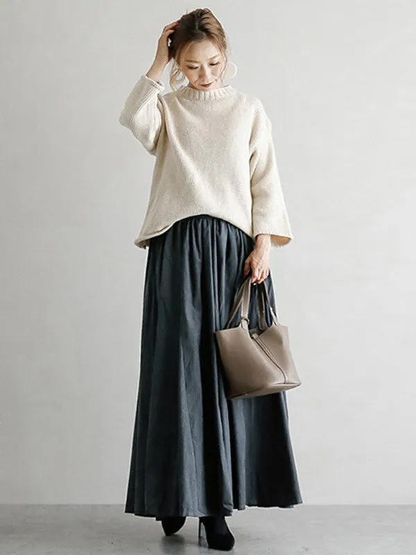 Elegant Split-Joint Color Skirt