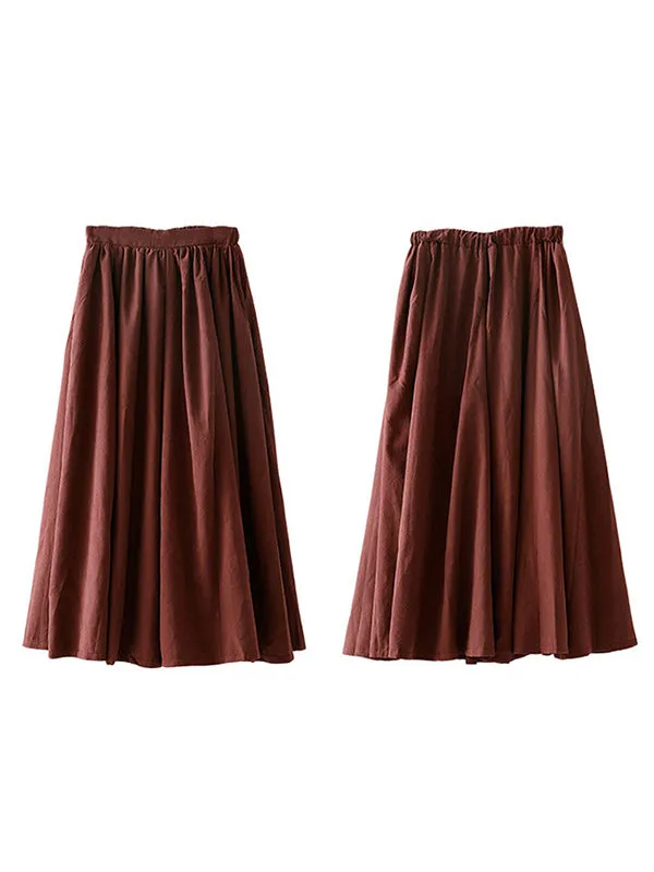 Elegant Split-Joint Color Skirt