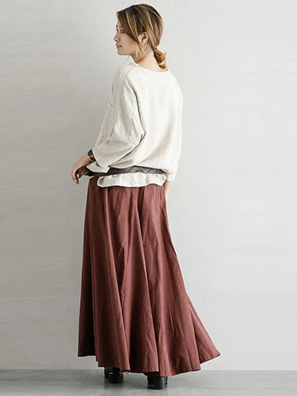 Elegant Split-Joint Color Skirt