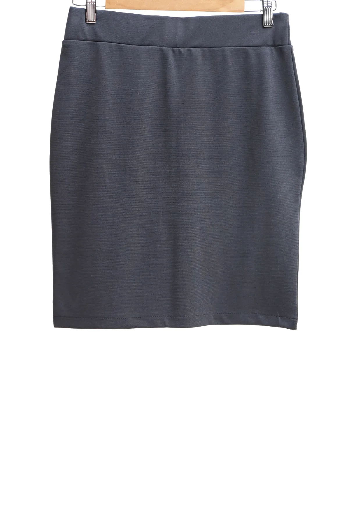 Envogue Women's With Back Slit Plain Office Mini Skirt