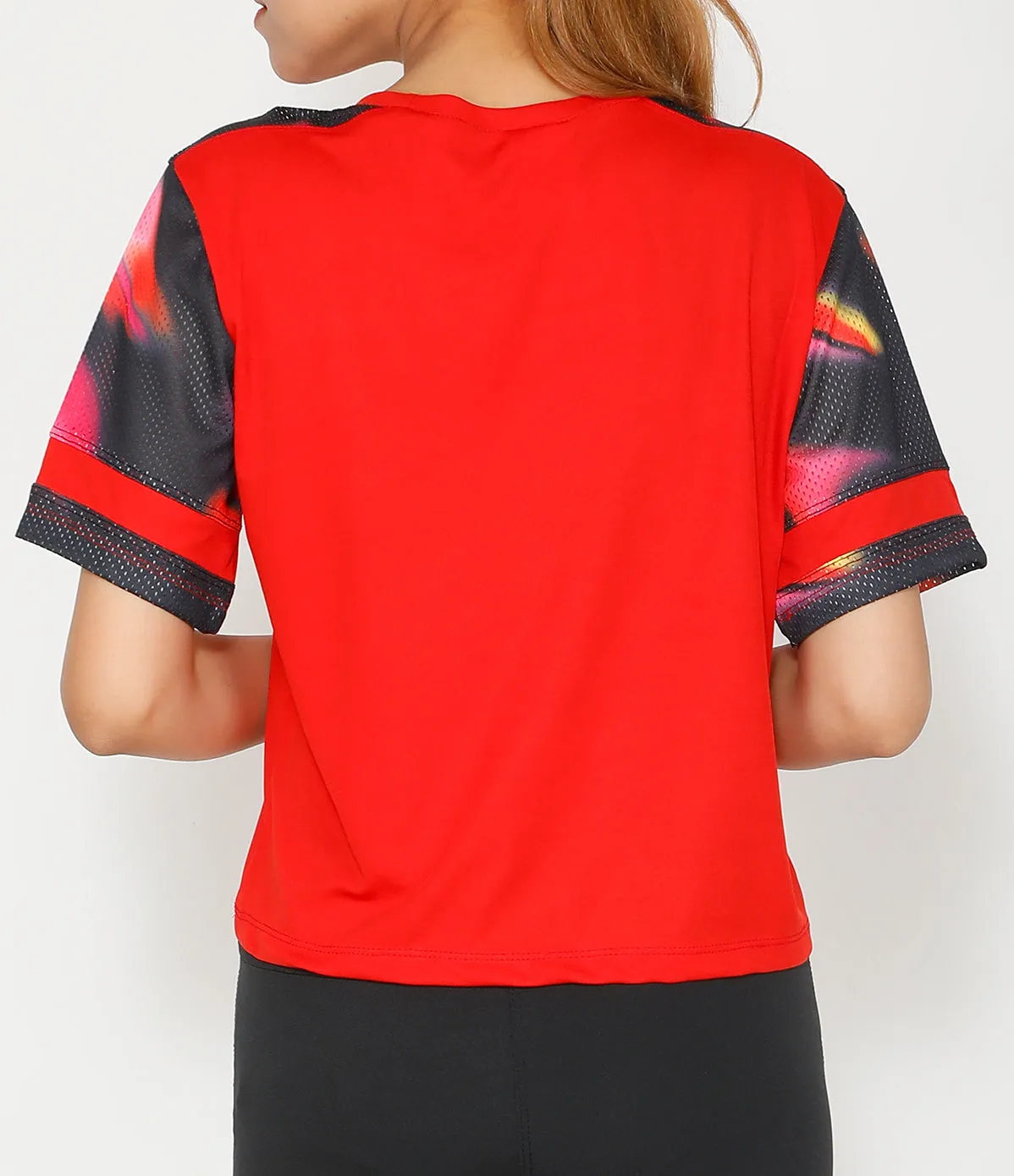 Fire-mesh Crop Top