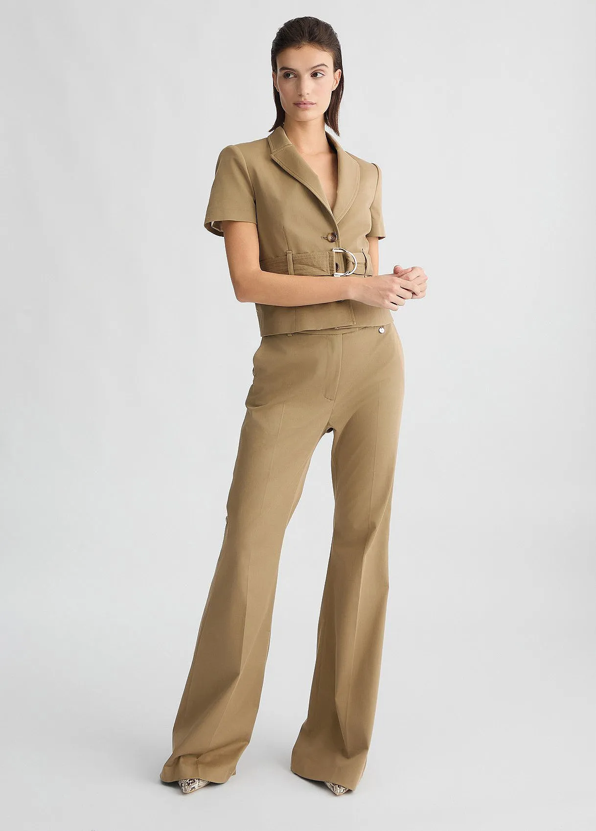 FLARED TROUSER BEIGE