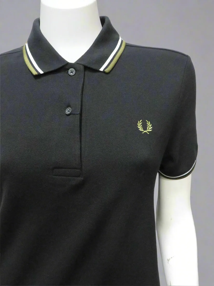 Fred Perry Twin Tipped Dress Military Green/ Ivory White