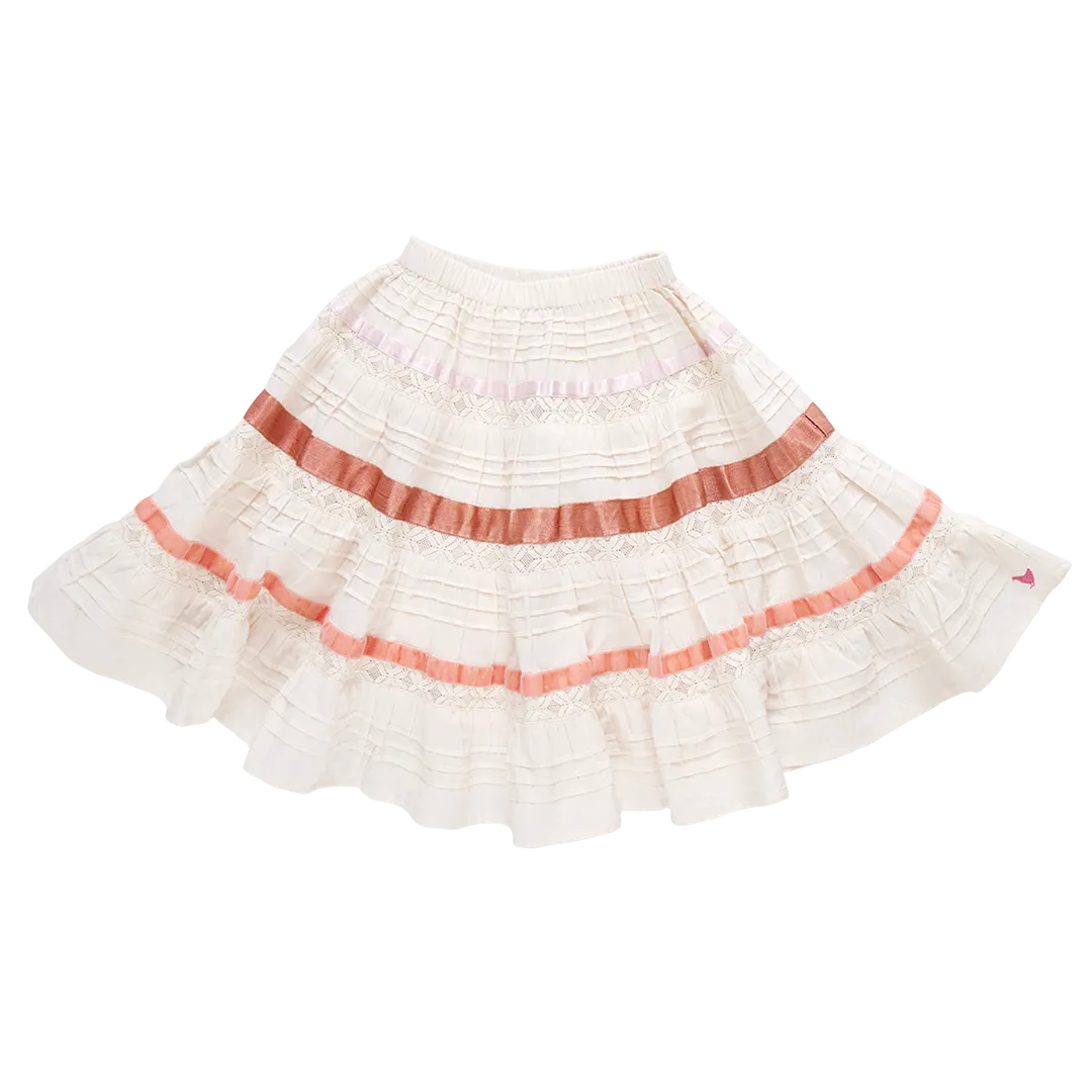 Girls Lorin Skirt - Antique White