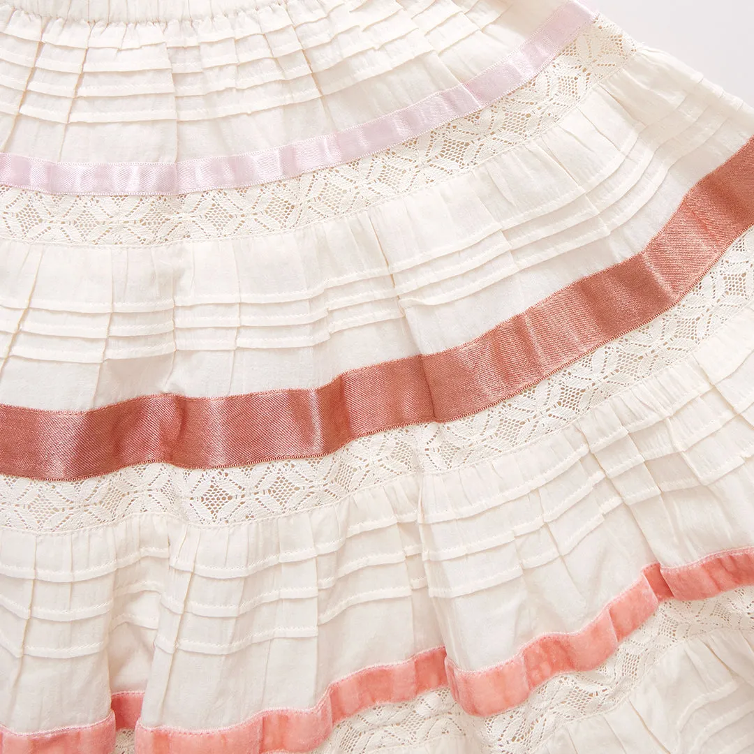 Girls Lorin Skirt - Antique White