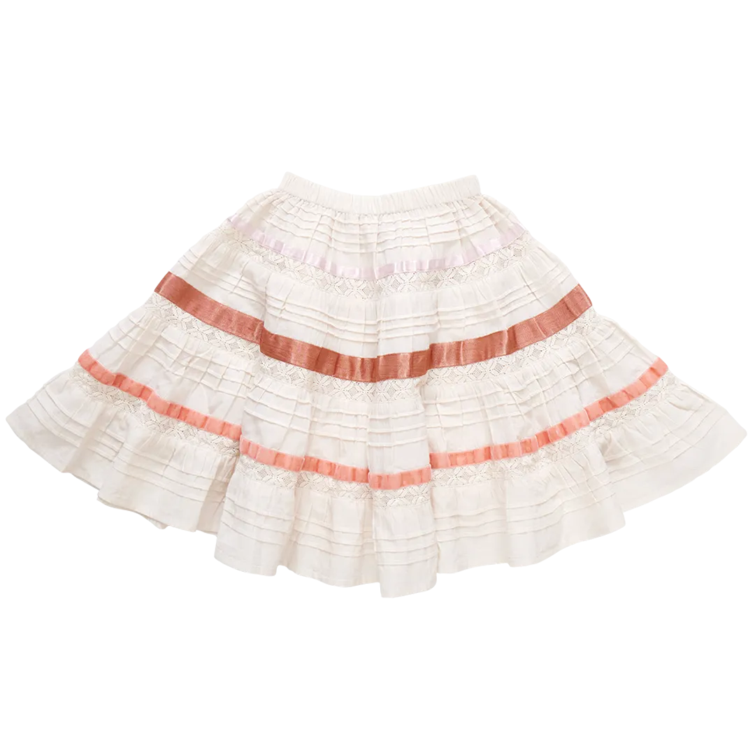 Girls Lorin Skirt - Antique White