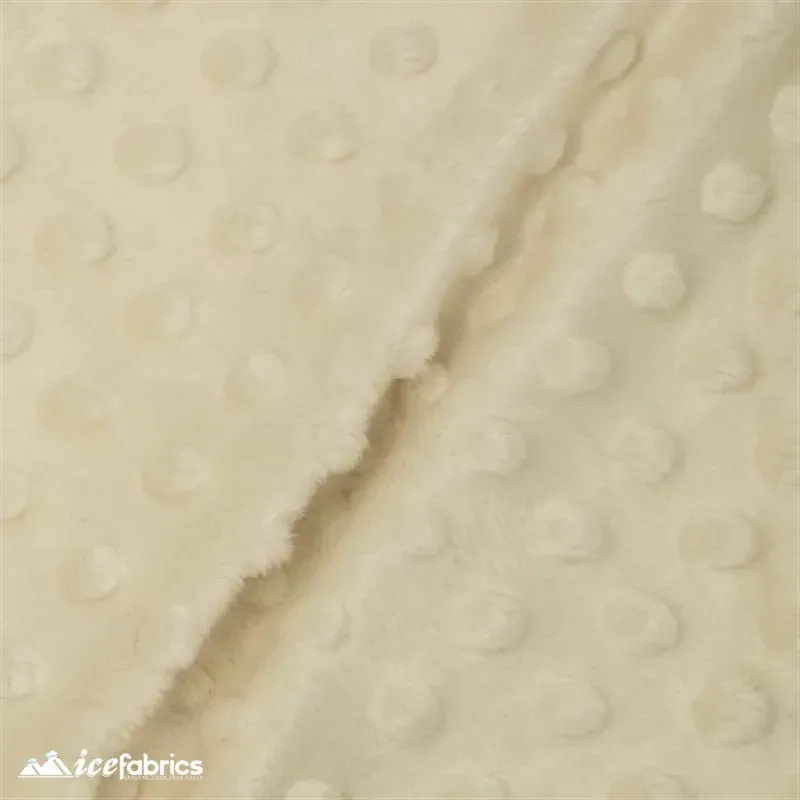 Ivory Minky Dot Fabric