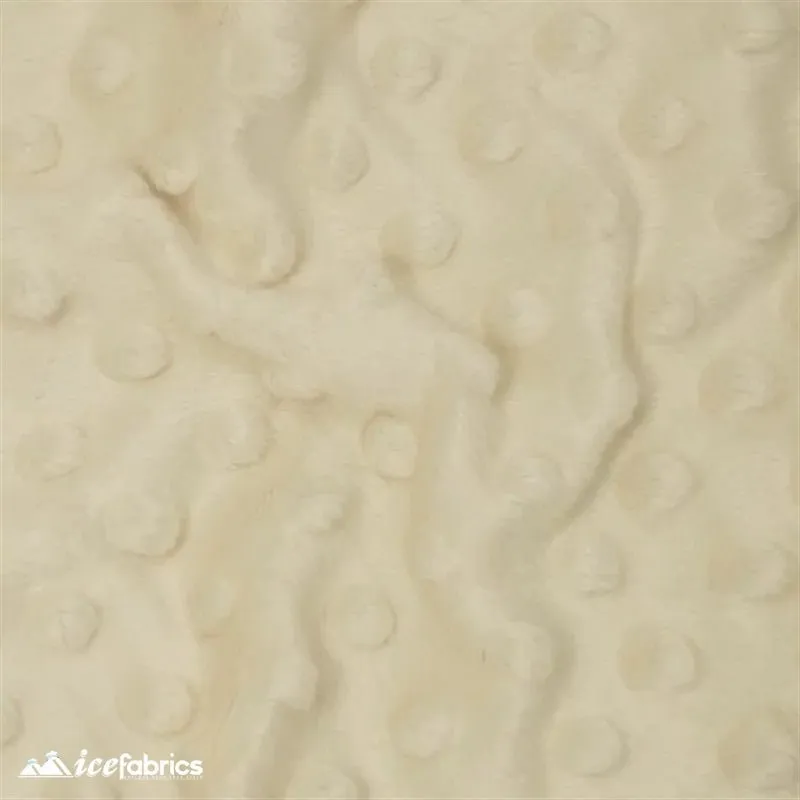 Ivory Minky Dot Fabric