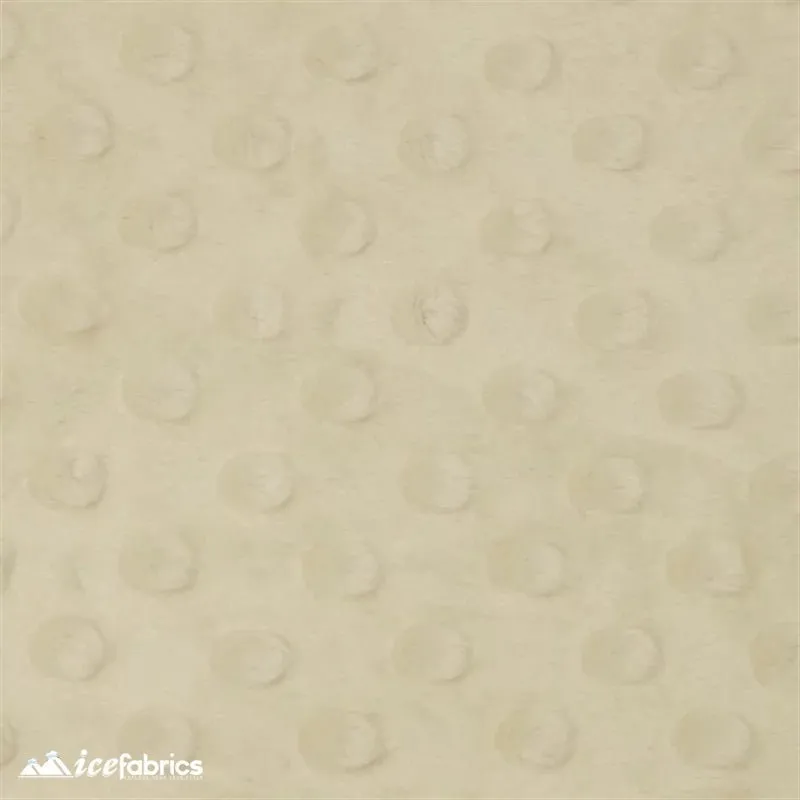 Ivory Minky Dot Fabric