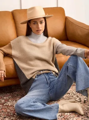 Long Sleeve Mock Neck Sweater [Charcoal-1609O]