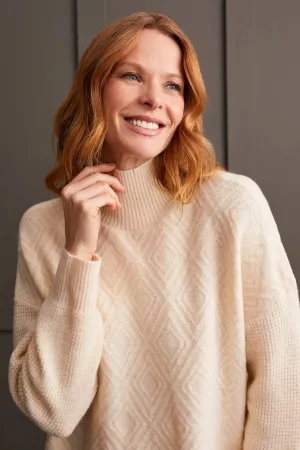 Long Sleeve Mock Neck Sweater [Moonstone-1528O]