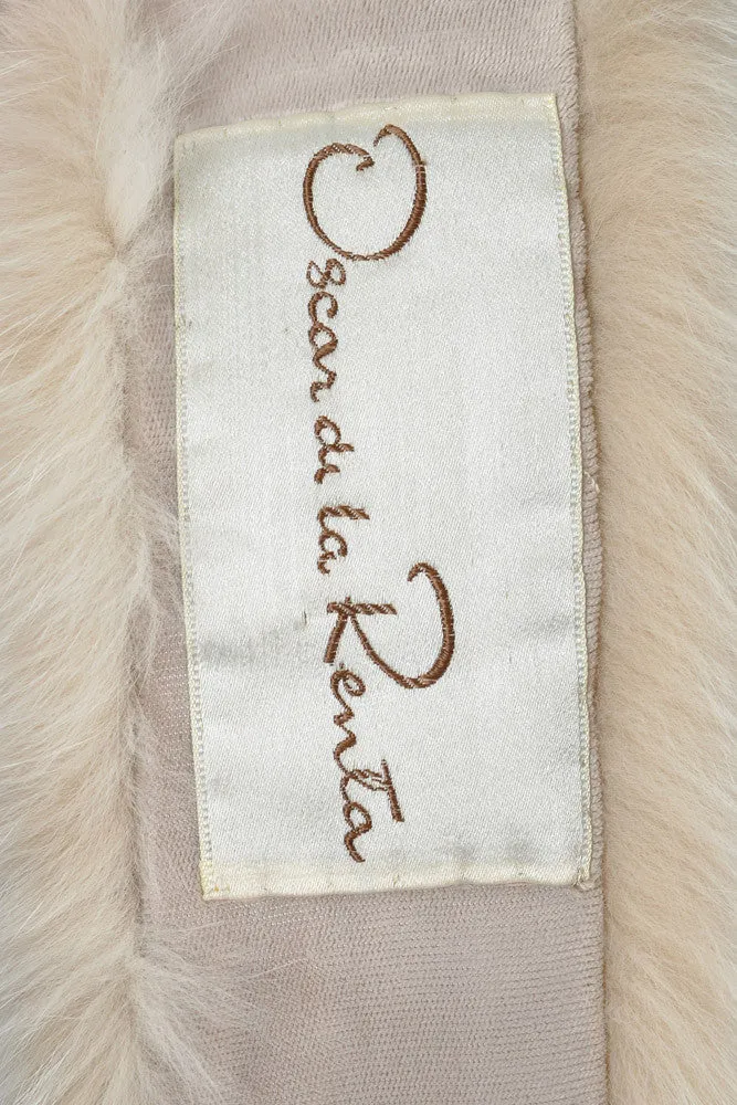 Oscar de la Renta Blush Fox Tail Fur Wrap
