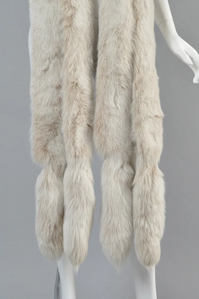 Oscar de la Renta Blush Fox Tail Fur Wrap