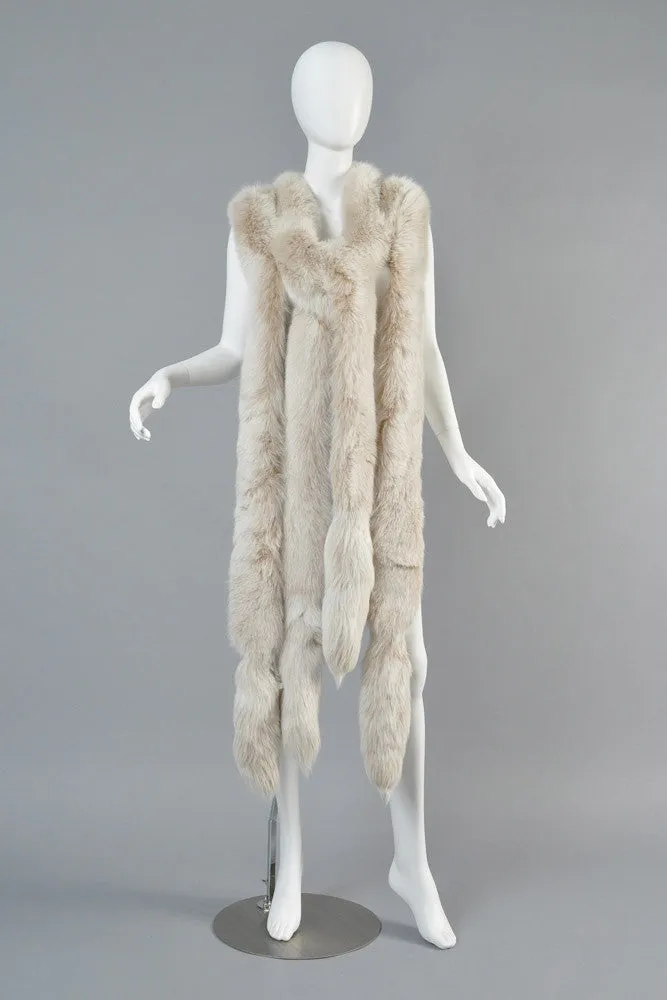 Oscar de la Renta Blush Fox Tail Fur Wrap