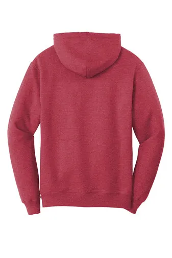 Port & Company® Adult Core Fleece Pullover Hooded Sweatshirt - Heather Red