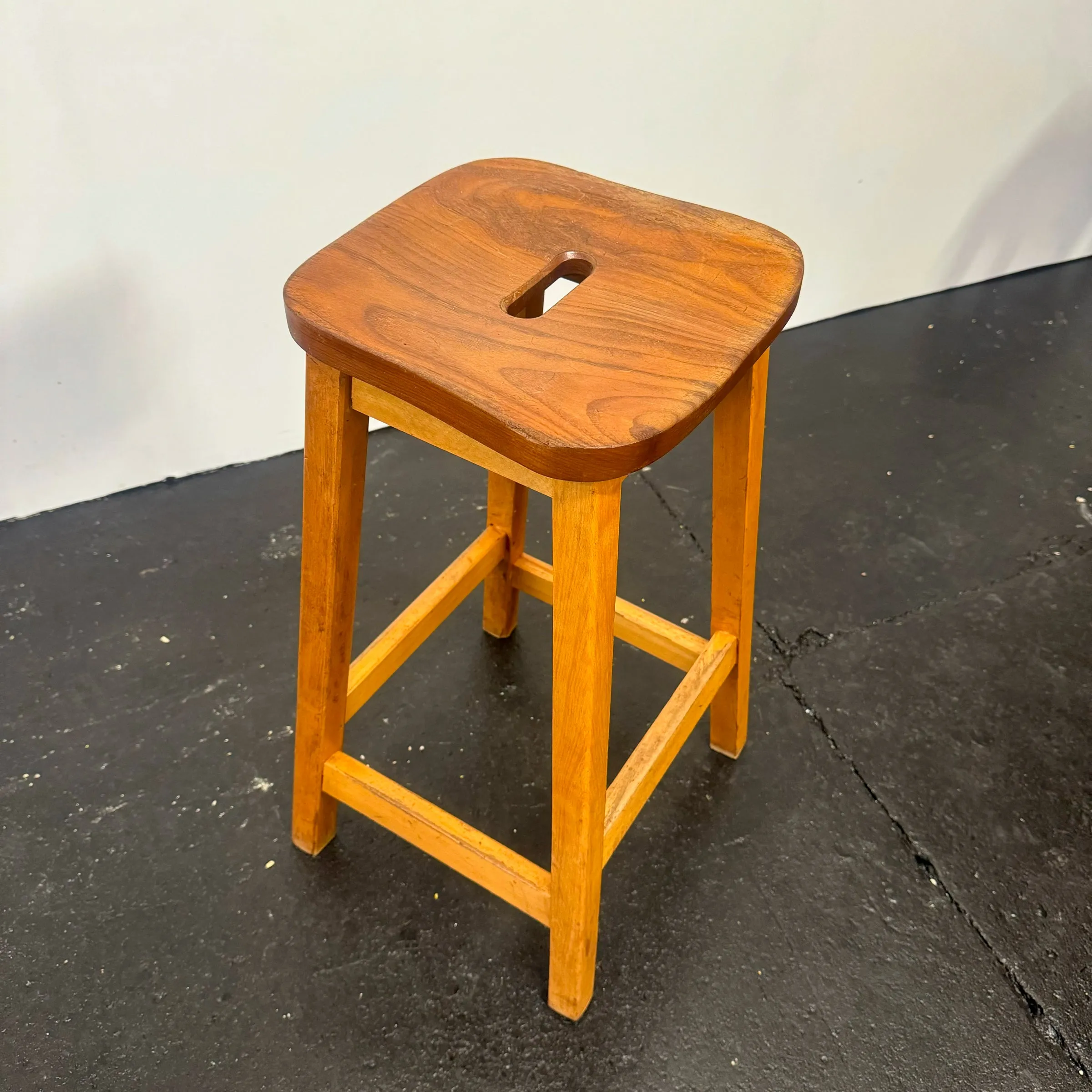 Reclaimed Teak and Beech Wood Lab Stools | 39 Available
