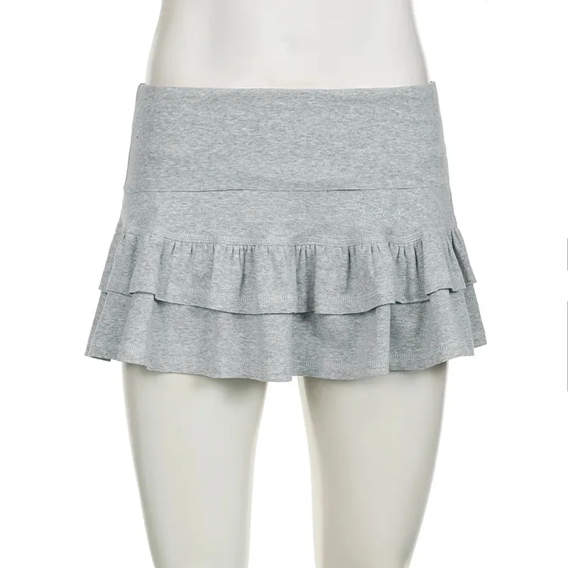 Ruffle Tiered Micro Mini Skirt