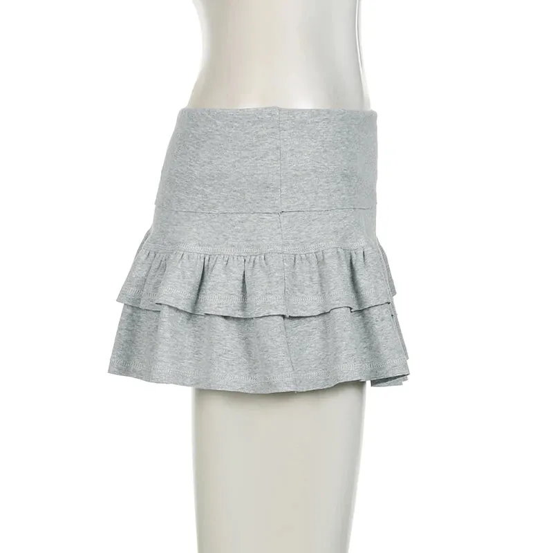 Ruffle Tiered Micro Mini Skirt