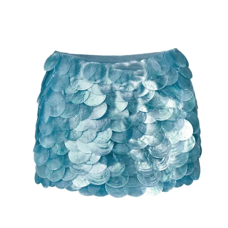 Sequin Mini Skirt  A-Line Sparkle Look
