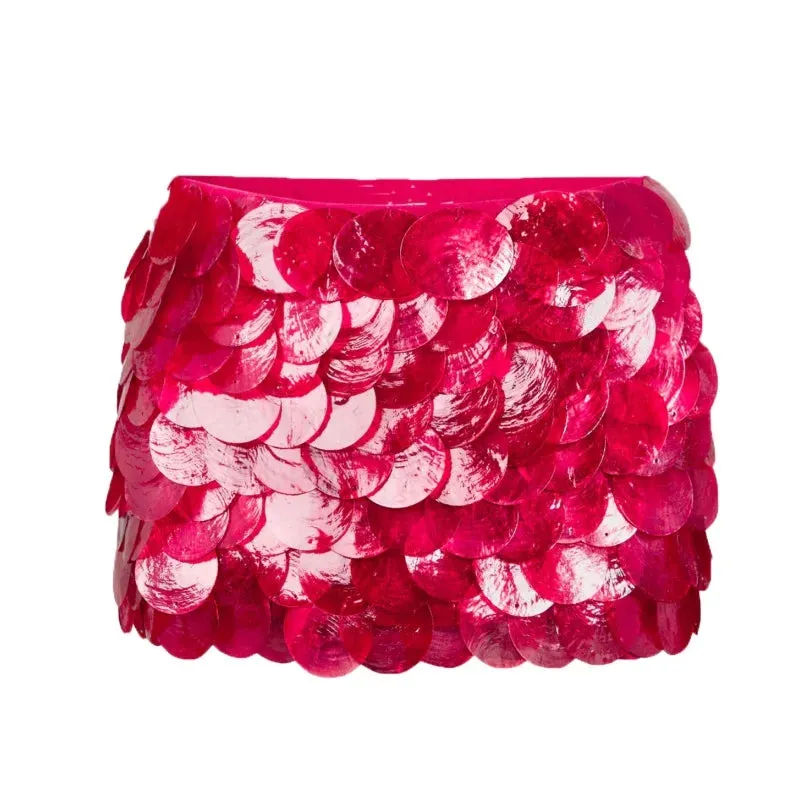 Sequin Mini Skirt  A-Line Sparkle Look
