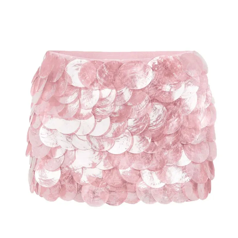 Sequin Mini Skirt  A-Line Sparkle Look