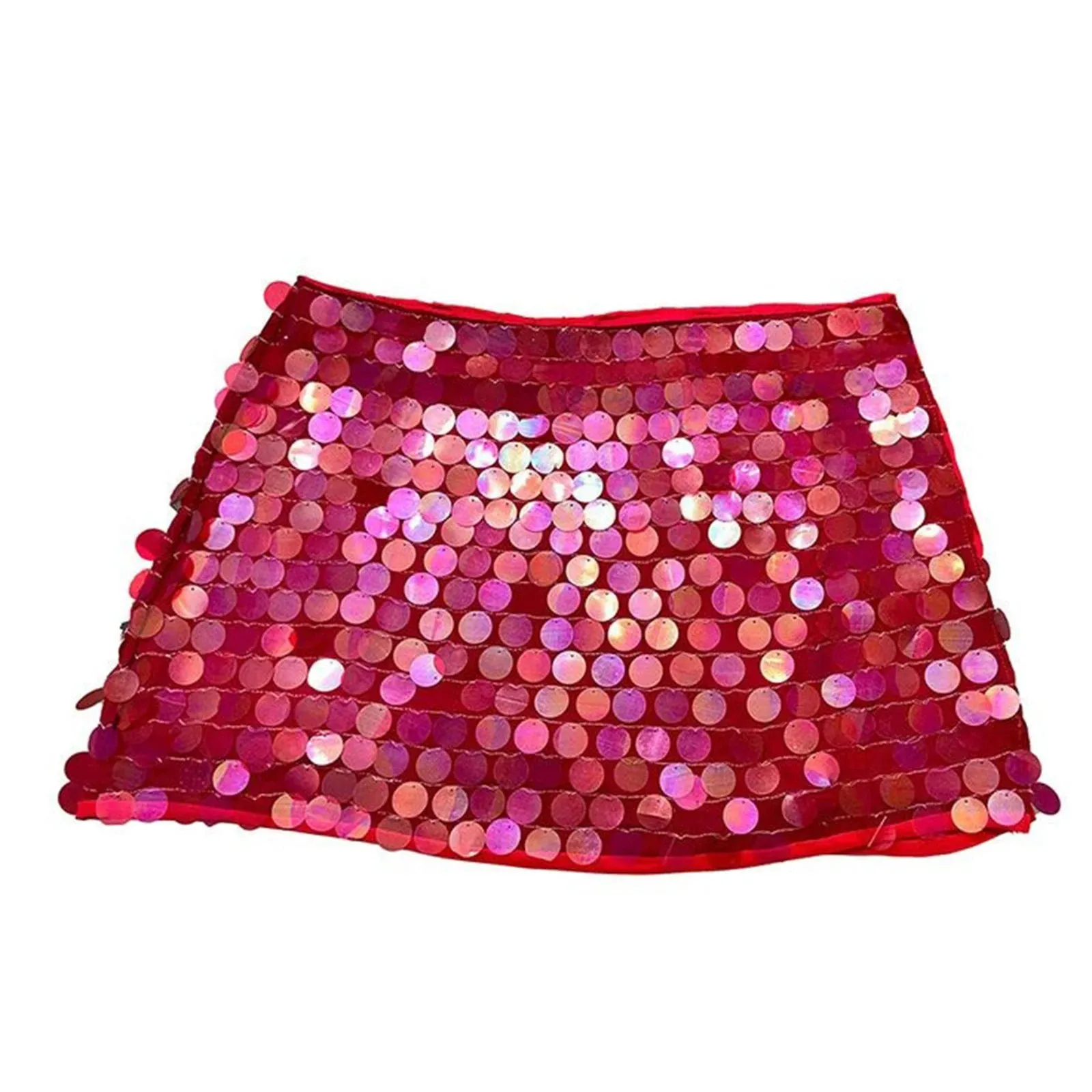Sequin Tie-Up Mini Skirt  Lace-Up Sparkle