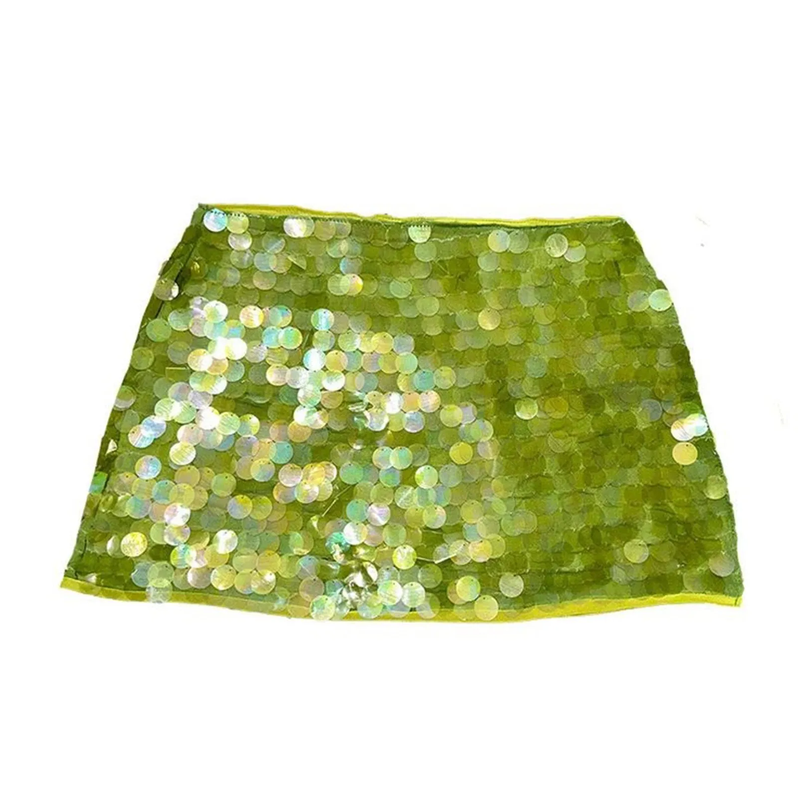 Sequin Tie-Up Mini Skirt  Lace-Up Sparkle