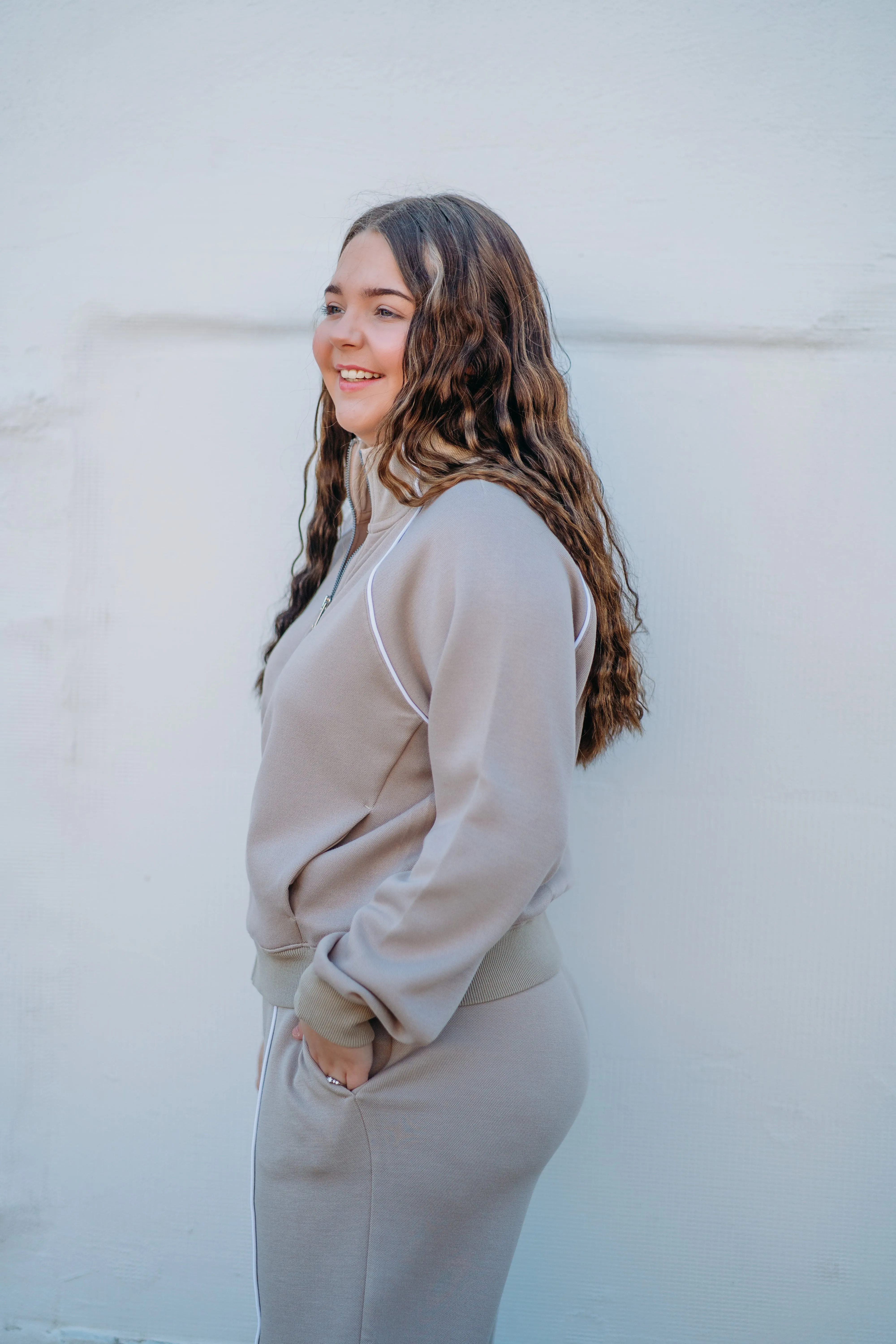 Spanx: Airpique Track Jacket in Ashwood