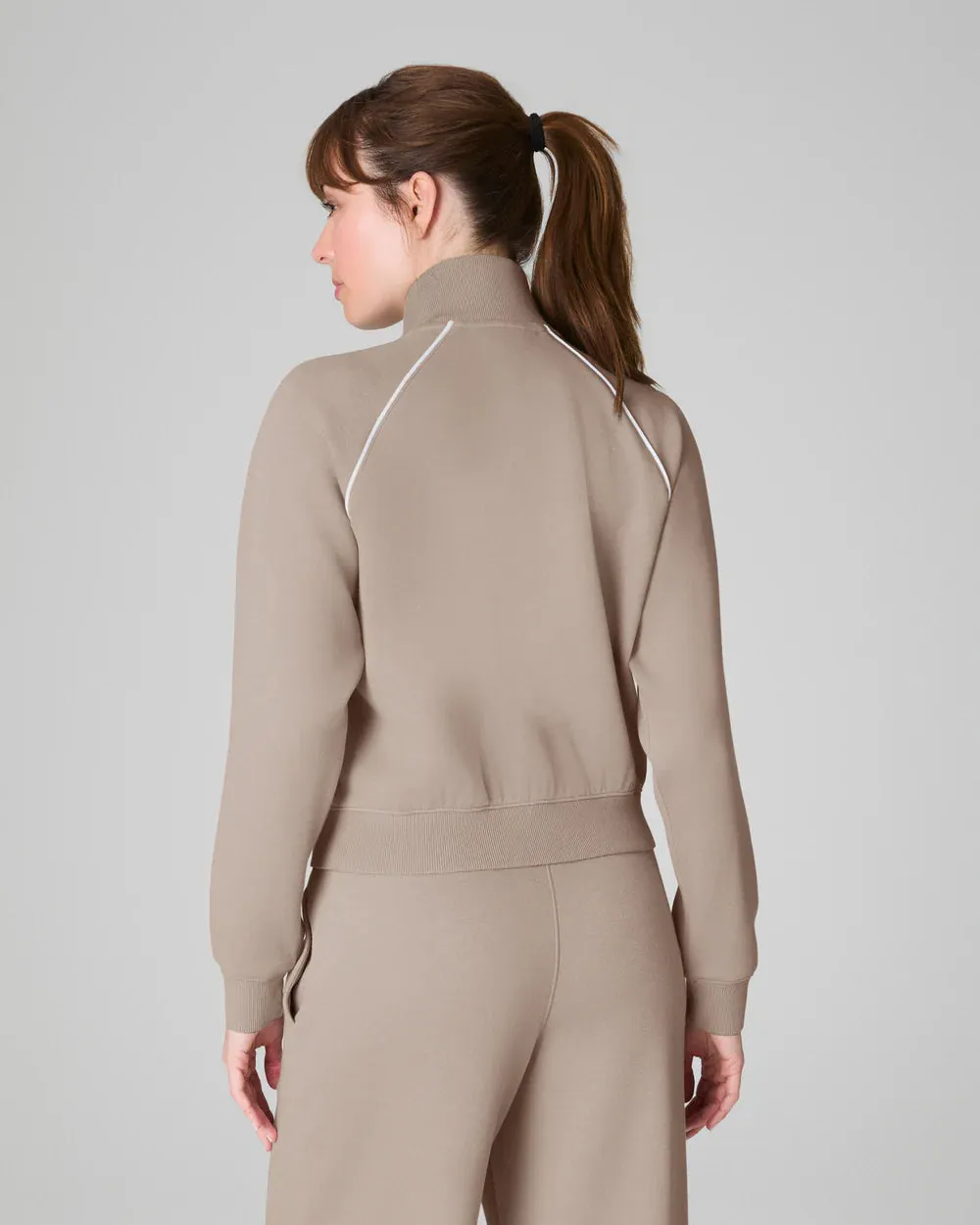 Spanx: Airpique Track Jacket in Ashwood